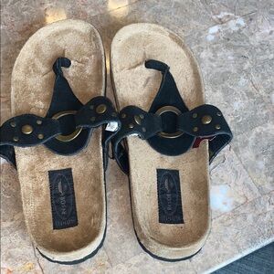 Rieker Black and Tan Women's Sandals